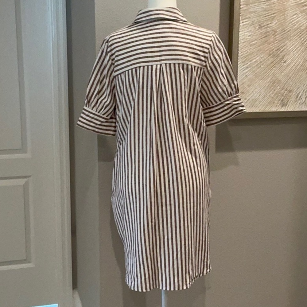 Old Navy NWT striped linen dress with pockets - Picture 4 of 5
